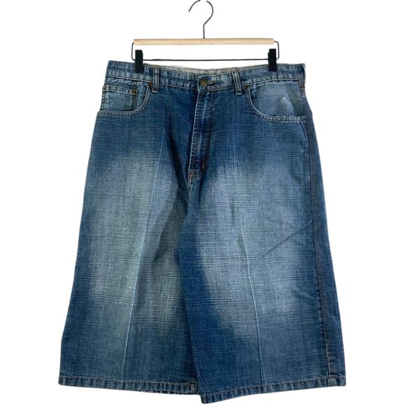 Vintage Brooklyn Xpress Baggy Denim Shorts 40 - Picture 1 of 7
